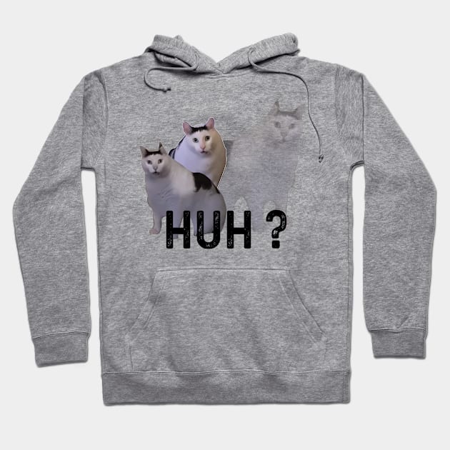 Huh Cat Meme Hoodie by LaroyaloTees